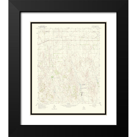 Allison Southwest Texas Quad - USGS 1969 Black Modern Wood Framed Art Print with Double Matting by USGS