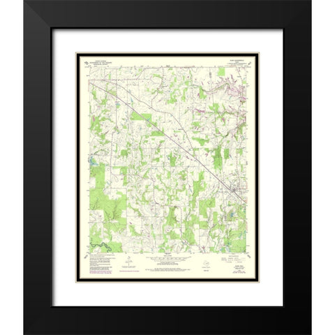 Alba Texas Quad - USGS 1958 Black Modern Wood Framed Art Print with Double Matting by USGS