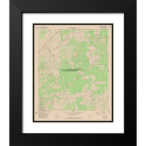 Appleby Texas Quad - USGS 1983 Black Modern Wood Framed Art Print with Double Matting by USGS