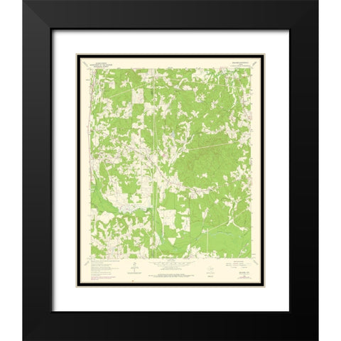 Ashland Texas Quad - USGS 1962 Black Modern Wood Framed Art Print with Double Matting by USGS