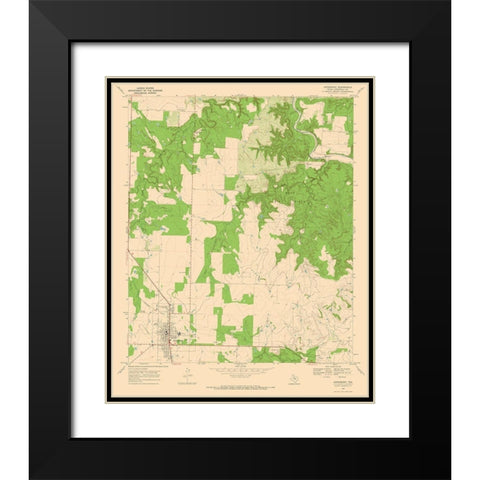 Aspermont Texas Quad - USGS 1968 Black Modern Wood Framed Art Print with Double Matting by USGS