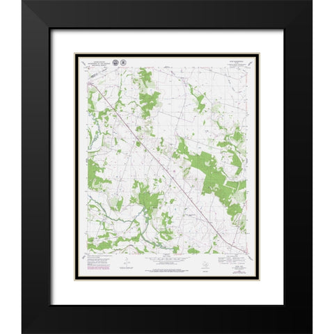 Ater Texas Quad - USGS 1955 Black Modern Wood Framed Art Print with Double Matting by USGS