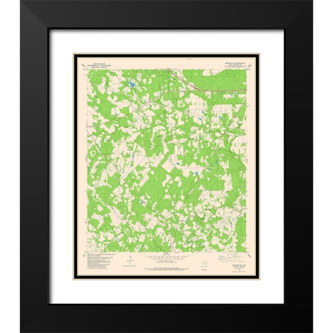 South West Bastrop Quad - USGS 1982 Black Modern Wood Framed Art Print with Double Matting by USGS