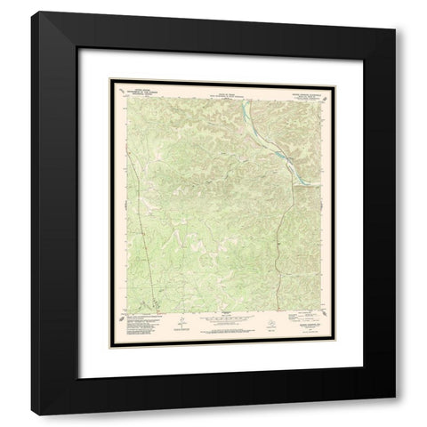 Bakers Crossing Texas Quad - USGS 1979 Black Modern Wood Framed Art Print with Double Matting by USGS