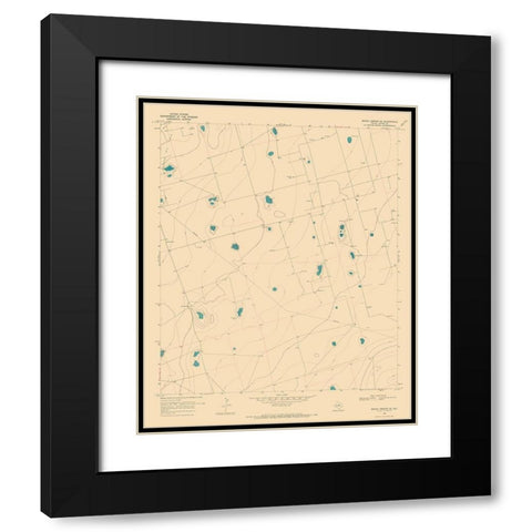 South East Benge Corner Texas Quad - USGS 1968 Black Modern Wood Framed Art Print with Double Matting by USGS