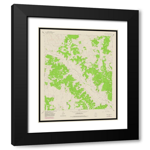 Bailey Draw Texas Quad - USGS 1964 Black Modern Wood Framed Art Print with Double Matting by USGS