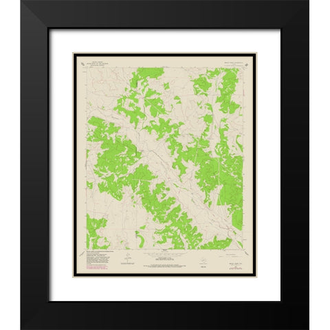 Bailey Draw Texas Quad - USGS 1964 Black Modern Wood Framed Art Print with Double Matting by USGS