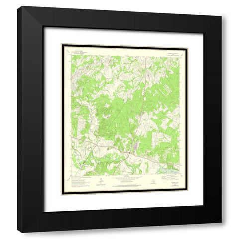 Belmont Texas Quad - USGS 1964 Black Modern Wood Framed Art Print with Double Matting by USGS