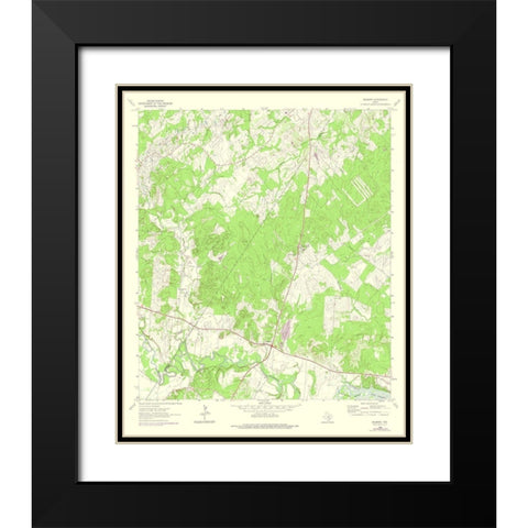 Belmont Texas Quad - USGS 1964 Black Modern Wood Framed Art Print with Double Matting by USGS