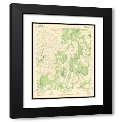 Bead Mountain Texas Quad - USGS 1967 Black Modern Wood Framed Art Print with Double Matting by USGS