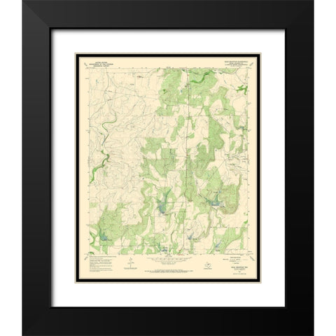 Bead Mountain Texas Quad - USGS 1967 Black Modern Wood Framed Art Print with Double Matting by USGS