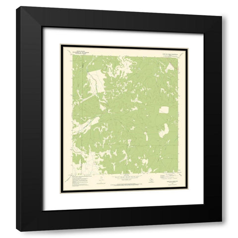 Burr Oak Creek Texas Quad - USGS 1970 Black Modern Wood Framed Art Print with Double Matting by USGS