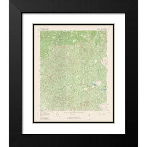 Buzzard Peak Texas Quad - USGS 1967 Black Modern Wood Framed Art Print with Double Matting by USGS