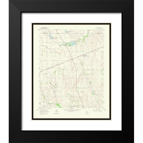 Briscoe Texas Quad - USGS 1965 Black Modern Wood Framed Art Print with Double Matting by USGS