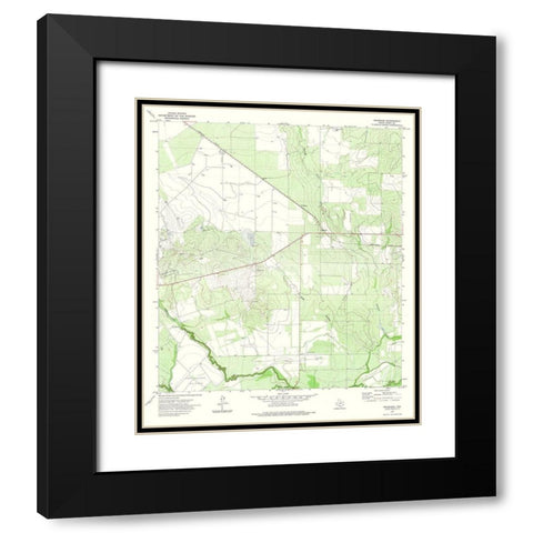 Brundage Texas Quad - USGS 1972 Black Modern Wood Framed Art Print with Double Matting by USGS