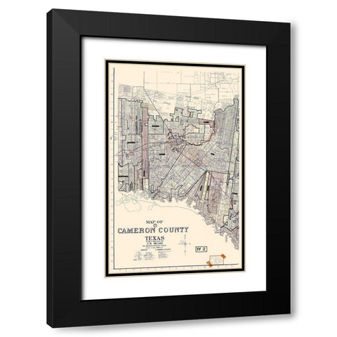 Cameron Texas Part One - Beard 1956 Black Modern Wood Framed Art Print with Double Matting by Beard