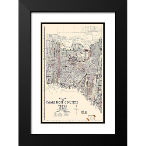 Cameron Texas Part One - Beard 1956 Black Modern Wood Framed Art Print with Double Matting by Beard