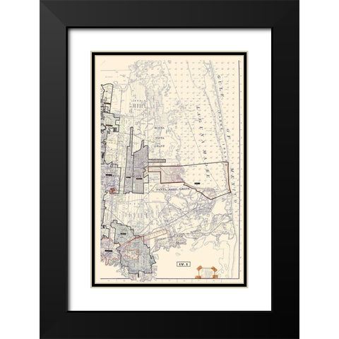 Cameron Texas Part Two - Beard 1956 Black Modern Wood Framed Art Print with Double Matting by Beard