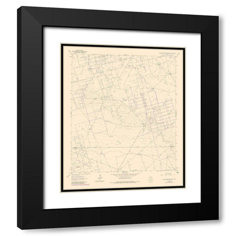 Clark Brothers Ranch Texas Quad - USGS 1981 Black Modern Wood Framed Art Print with Double Matting by USGS