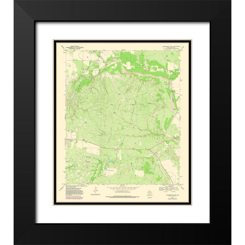 Clairemont East Texas Quad - USGS 1981 Black Modern Wood Framed Art Print with Double Matting by USGS