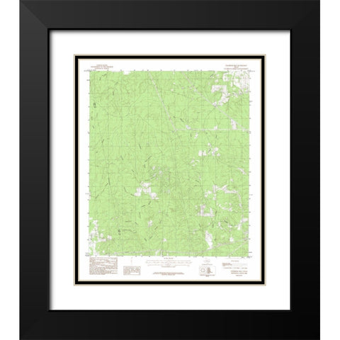 Chambliss Hill Teaxs Quad - USGS 1984 Black Modern Wood Framed Art Print with Double Matting by USGS