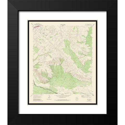 China Lake Texas Quad - USGS 1981- 23 x 28.23 Black Modern Wood Framed Art Print with Double Matting by USGS