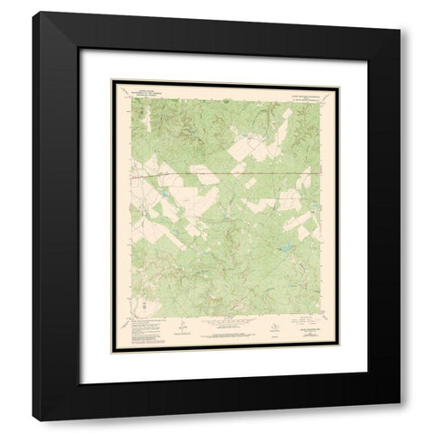 Cedar Mountain Texas Quad - USGS 1981 Black Modern Wood Framed Art Print with Double Matting by USGS