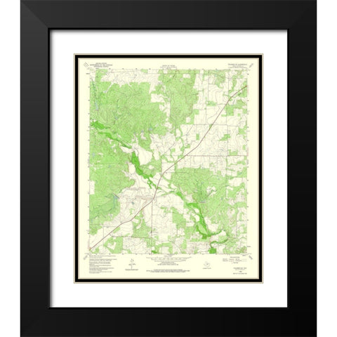 Coleman NE Texas Quad - USGS 1960 Black Modern Wood Framed Art Print with Double Matting by USGS