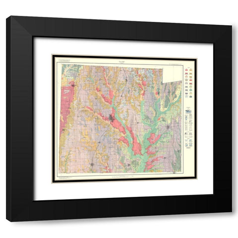 Collin Texas Soil - Knight 1930 Black Modern Wood Framed Art Print with Double Matting by Knight