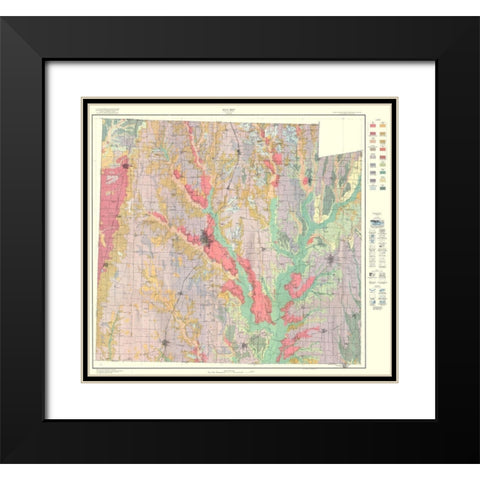 Collin Texas Soil - Knight 1930 Black Modern Wood Framed Art Print with Double Matting by Knight