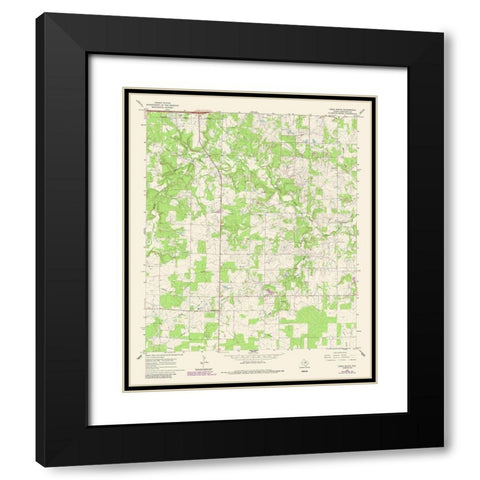 Cisco South Texas Quad - USGS 1987 Black Modern Wood Framed Art Print with Double Matting by USGS