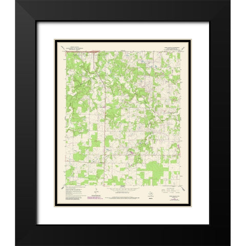 Cisco South Texas Quad - USGS 1987 Black Modern Wood Framed Art Print with Double Matting by USGS
