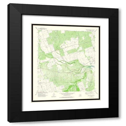 Carrizo Springs NW Texas Quad - USGS 1972 Black Modern Wood Framed Art Print with Double Matting by USGS