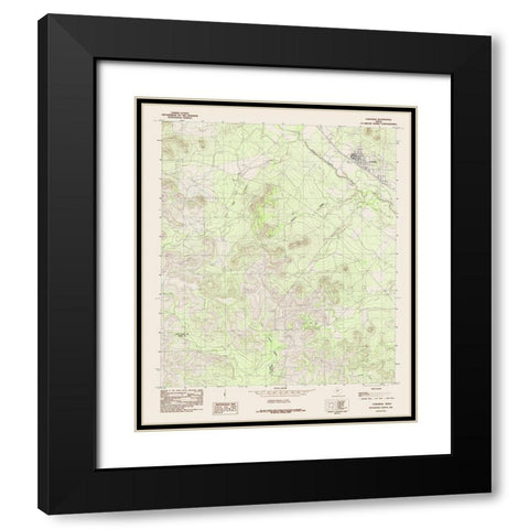 Carlsbad Texas Quad - USGS 1984 Black Modern Wood Framed Art Print with Double Matting by USGS