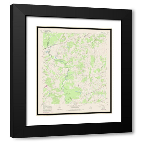 Canary Texas Quad - USGS 1965 Black Modern Wood Framed Art Print with Double Matting by USGS