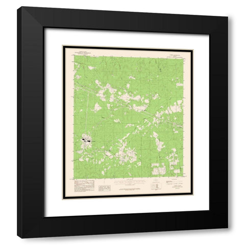 Camden Texas Quad - USGS 1979 Black Modern Wood Framed Art Print with Double Matting by USGS