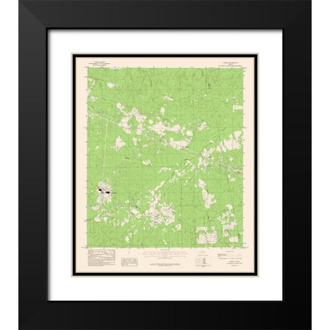 Camden Texas Quad - USGS 1979 Black Modern Wood Framed Art Print with Double Matting by USGS