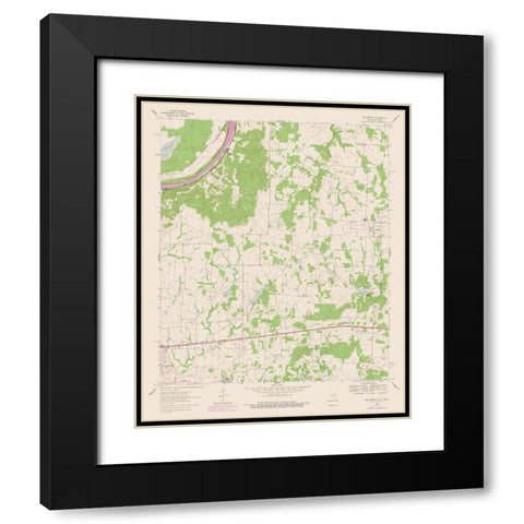 Callisburg Texas Quad - USGS 1960 Black Modern Wood Framed Art Print with Double Matting by USGS