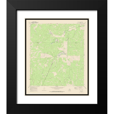 Callan Texas Quad - USGS 1970 Black Modern Wood Framed Art Print with Double Matting by USGS