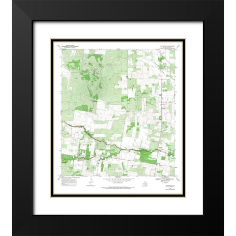 Concepcion Texas Quad - USGS 1968 Black Modern Wood Framed Art Print with Double Matting by USGS