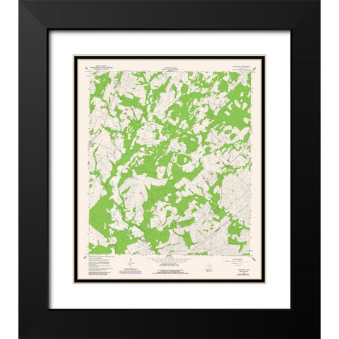 Cheapside Texas Quad - USGS 1987 Black Modern Wood Framed Art Print with Double Matting by USGS