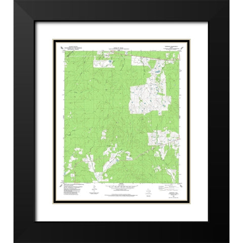 Carmona Texas Quad - USGS 1984 Black Modern Wood Framed Art Print with Double Matting by USGS