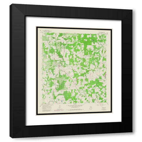 Cistern Texas Quad - USGS 1981 Black Modern Wood Framed Art Print with Double Matting by USGS