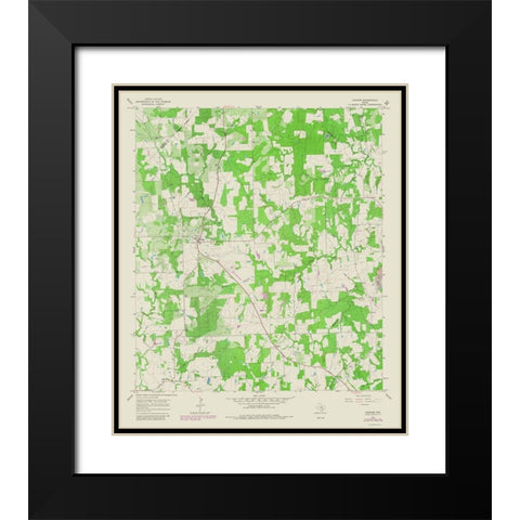 Cistern Texas Quad - USGS 1981 Black Modern Wood Framed Art Print with Double Matting by USGS