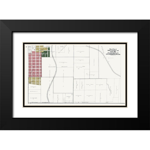 Denison, Shiloh, Devoignes, Cotton Mill Texas Black Modern Wood Framed Art Print with Double Matting by Jackson