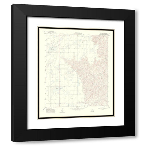 Deep Lake Texas Quad - USGS 1970 Black Modern Wood Framed Art Print with Double Matting by USGS