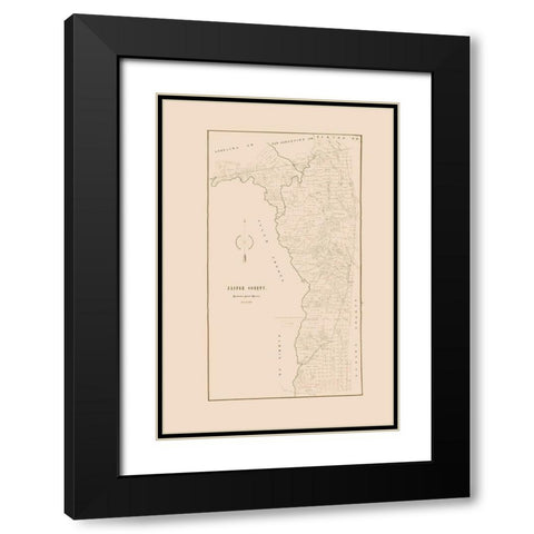Jasper County Texas - 1898 Black Modern Wood Framed Art Print with Double Matting by Unknown