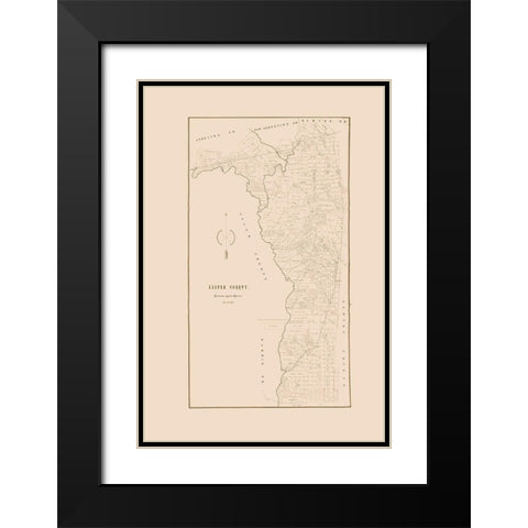 Jasper County Texas - 1898 Black Modern Wood Framed Art Print with Double Matting by Unknown