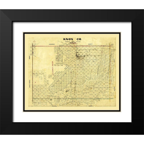 Knox County Texas - Wise 1875  Black Modern Wood Framed Art Print with Double Matting by Wise