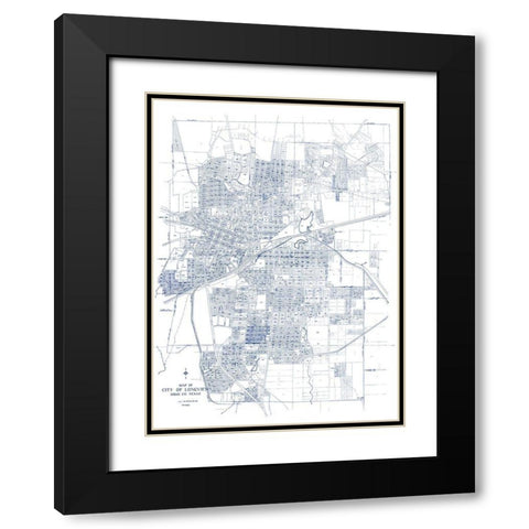Longview Texas - 1949 Black Modern Wood Framed Art Print with Double Matting by Unknown